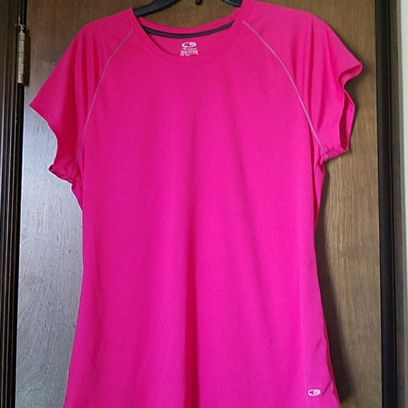 Champion Tops - Champion | pink semi fitted XXL athletic shirt
